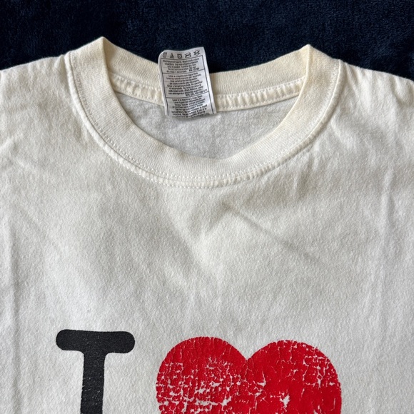 Fruit of the Loom White 'I Love NY' T-Shirt - Picture 2 of 4